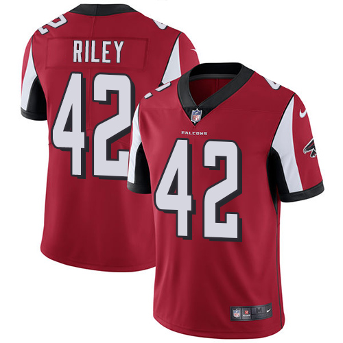 Nike Falcons #42 Duke Riley Red Team Color Men's Stitched NFL Vapor Untouchable Limited Jersey - Click Image to Close